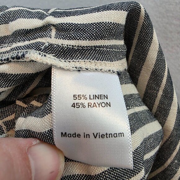 Evereve Women's Sophia‎ Linen Pants Wide Leg High Rise 4-pocket Beachy XS TALL - Picture 4 of 9